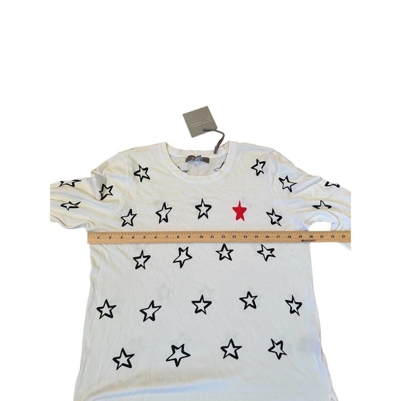 NWT Marled white star sweater sz Large - Picture 7 of 8